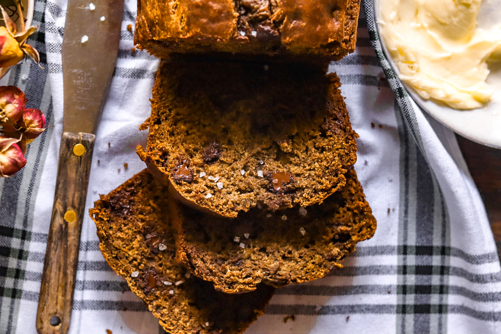 chocolate chunk buckwheat banana bread