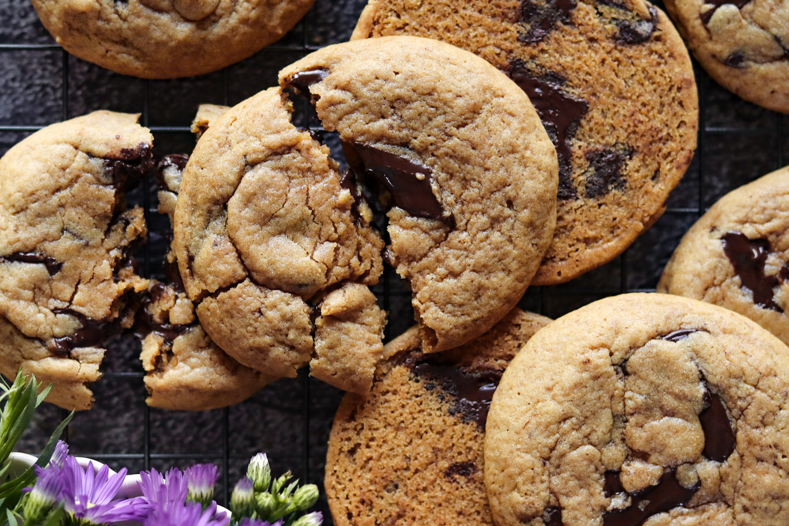 brown butter irish cream chocolate chunk cookies