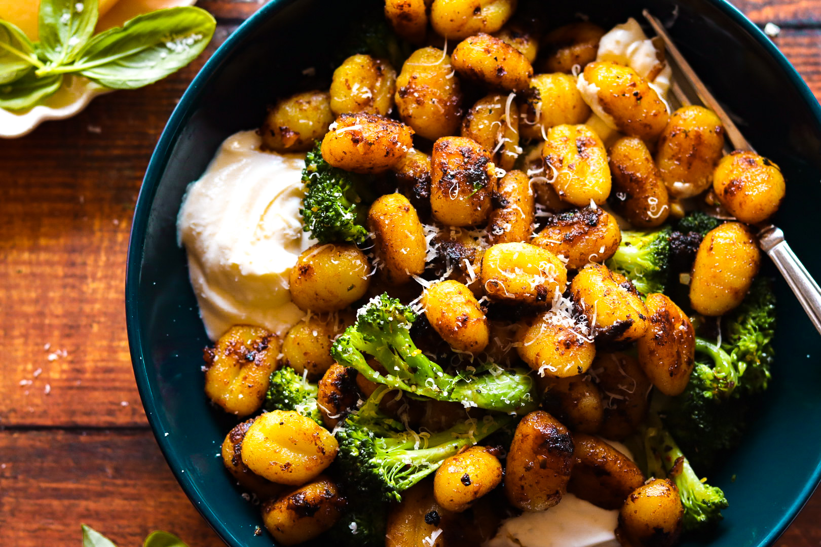 miso lemon gnocchi with whipped ricotta