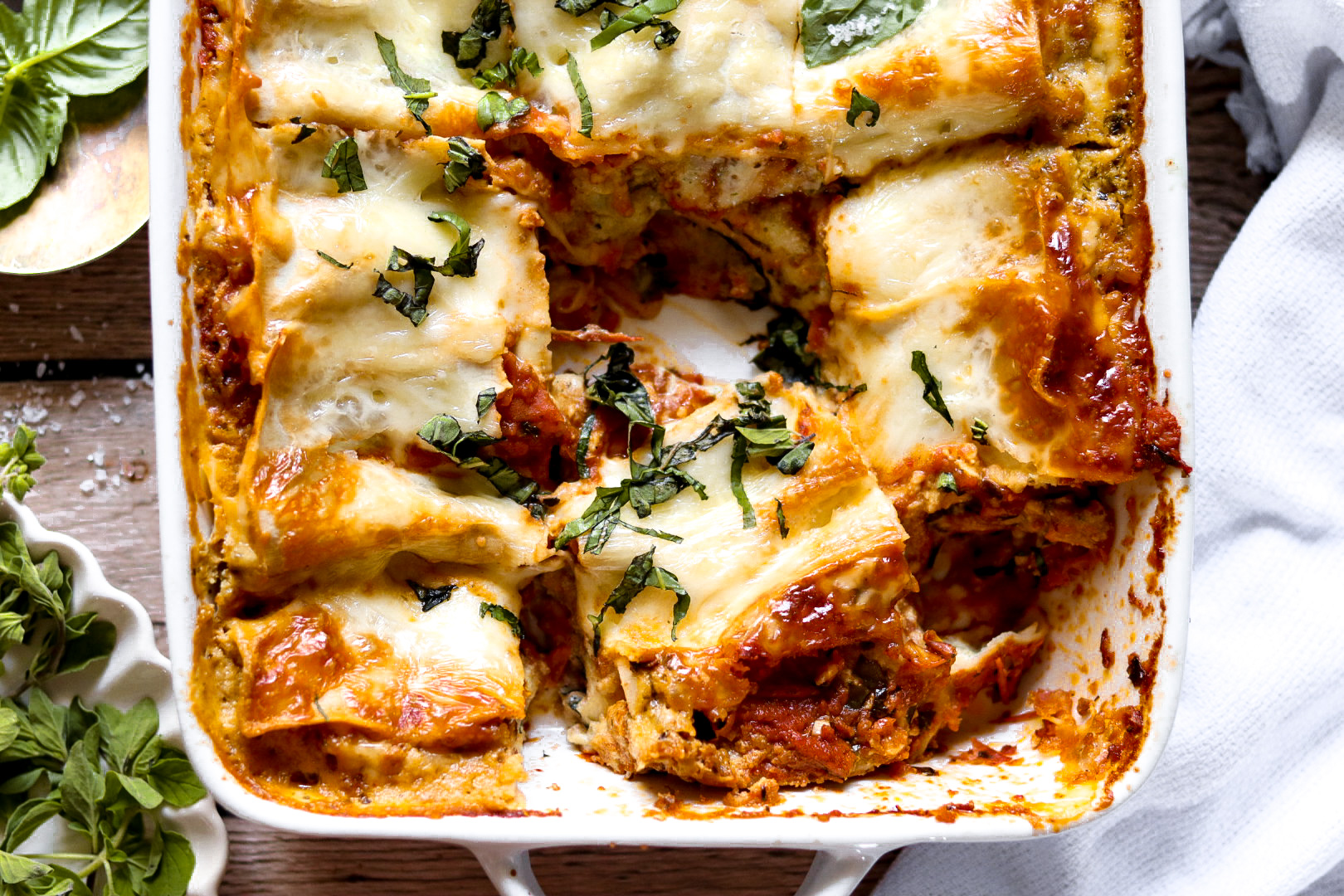 tomato pesto ricotta lasagna