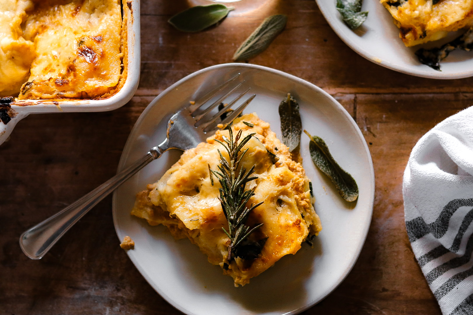 pumpkin sage white lasagna
