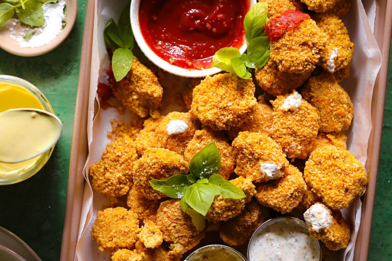 homemade crispy chickpea nuggets