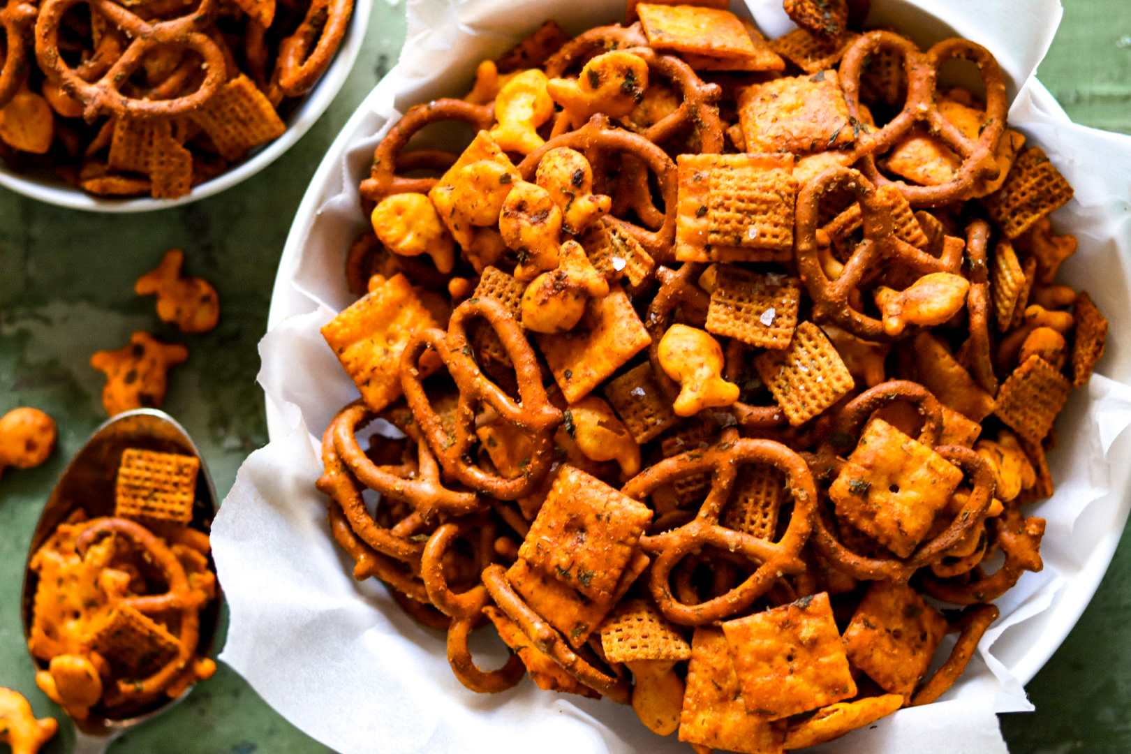 cheesy buffalo pretzel snack mix – The Gourmet