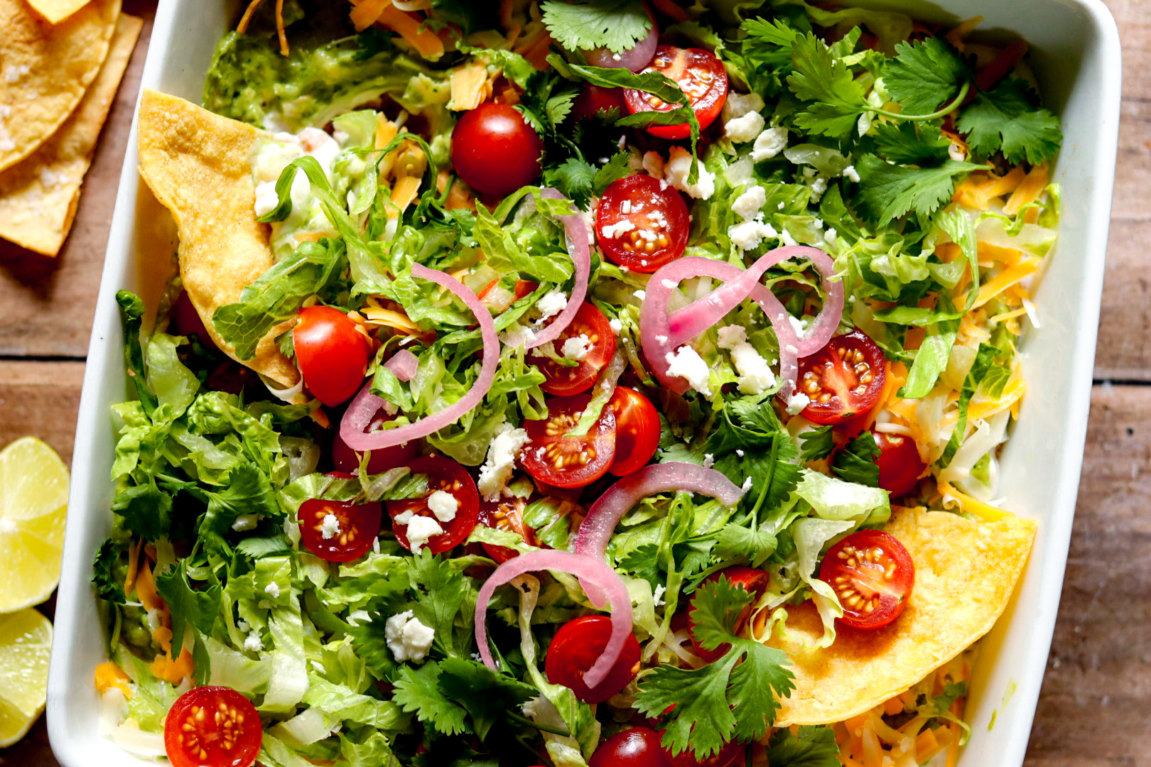 layered street corn taco dip