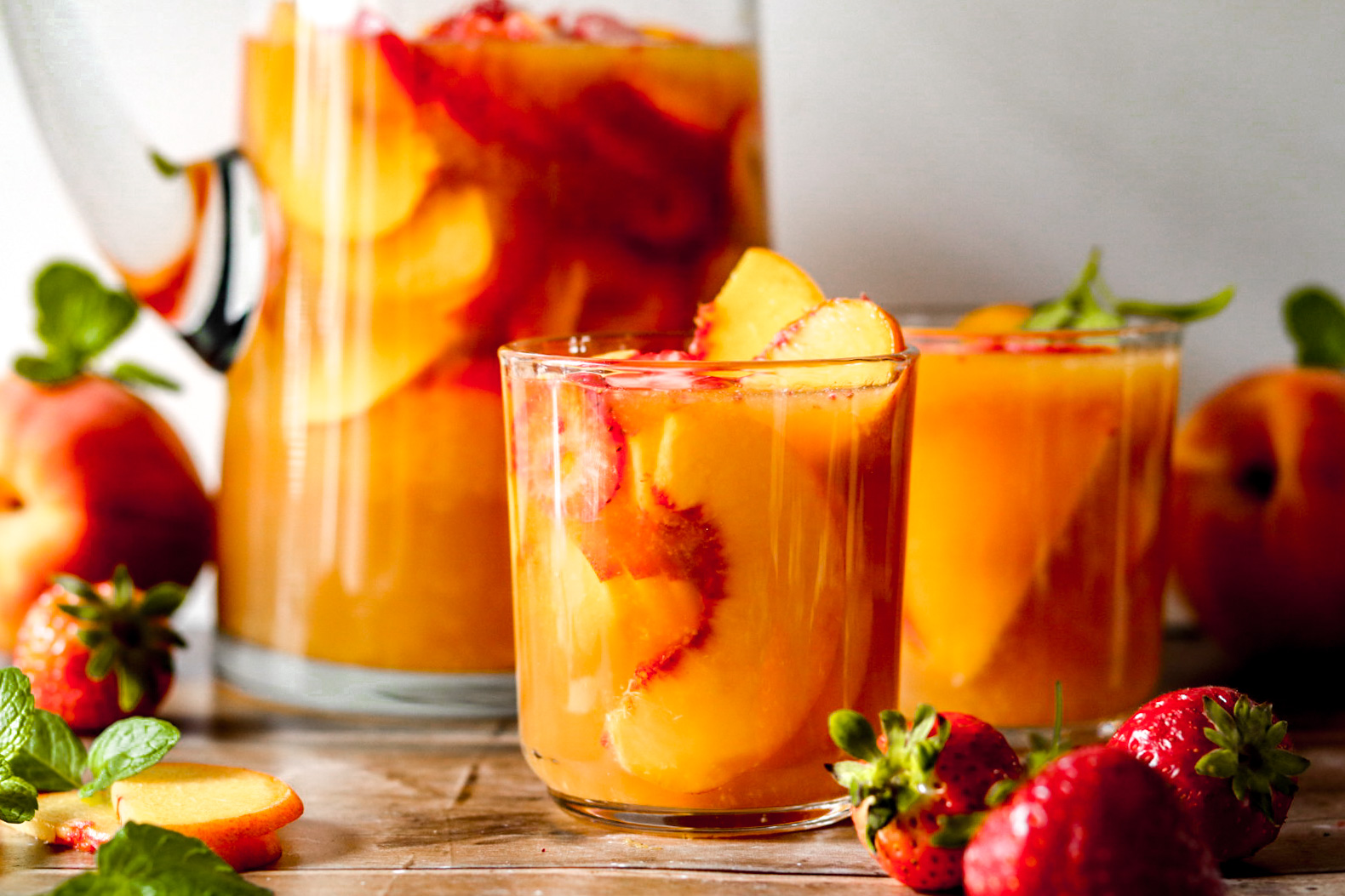 summer peach paloma sangria