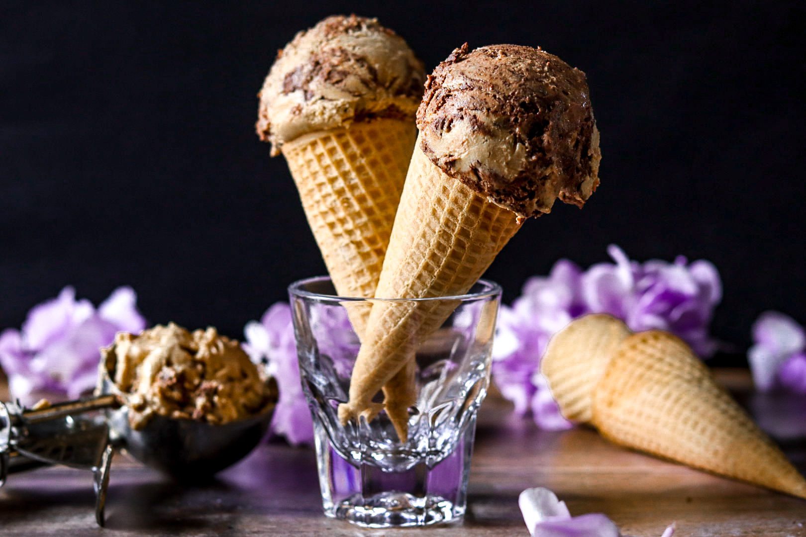 no churn coffee fudge mascarpone ice cream