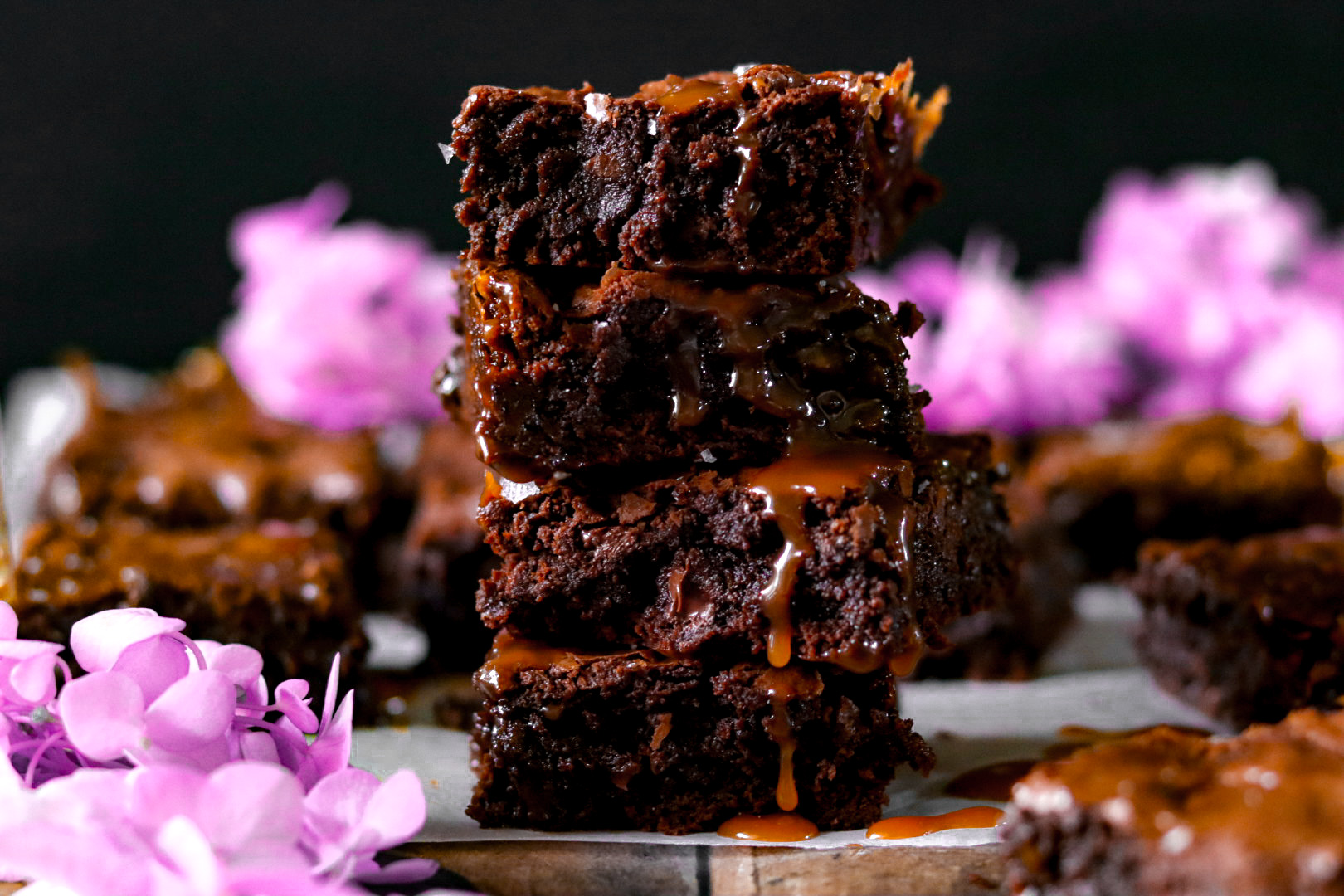 salted caramel fudge brownies