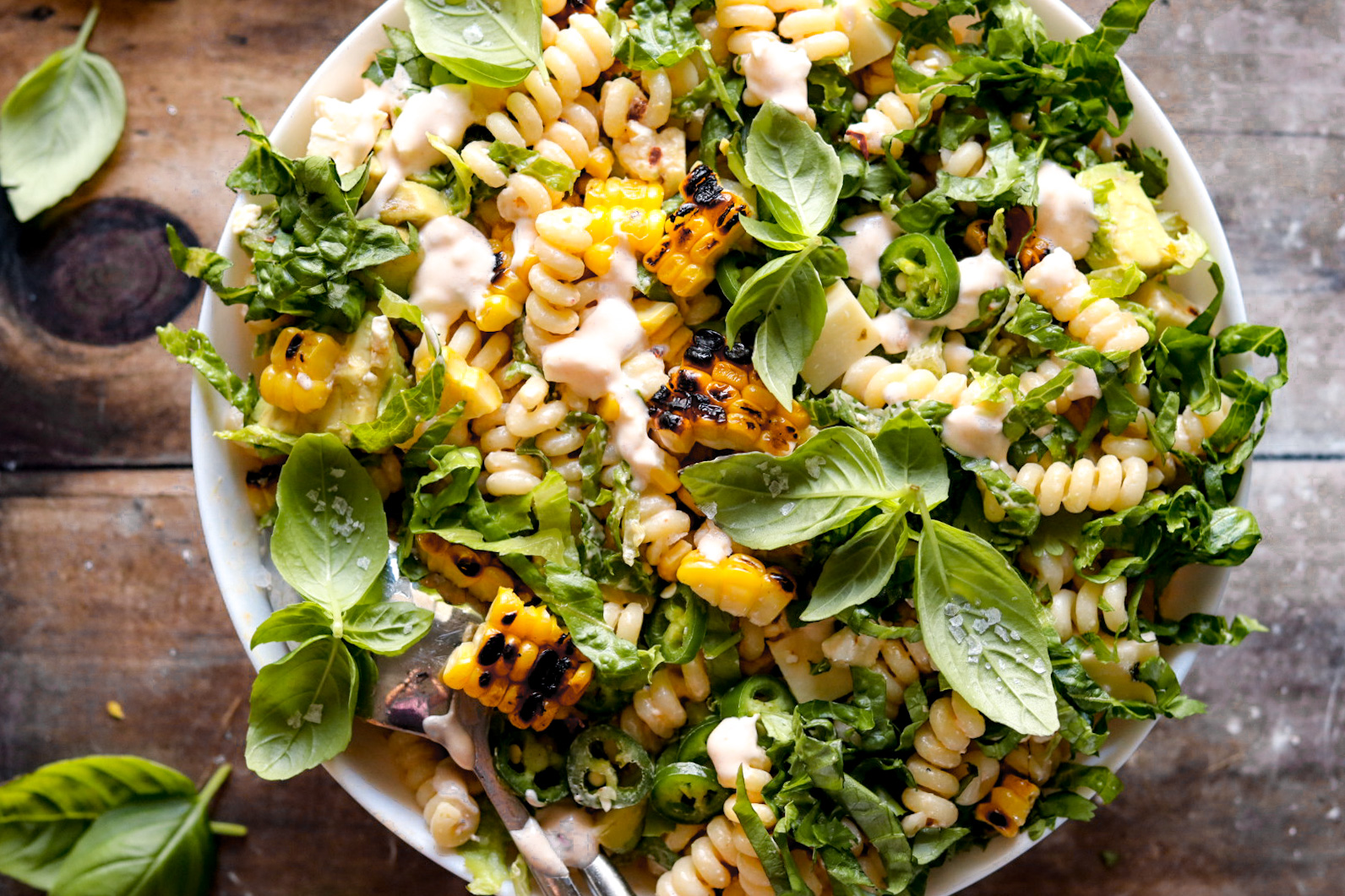 chipotle street corn dip pasta salad