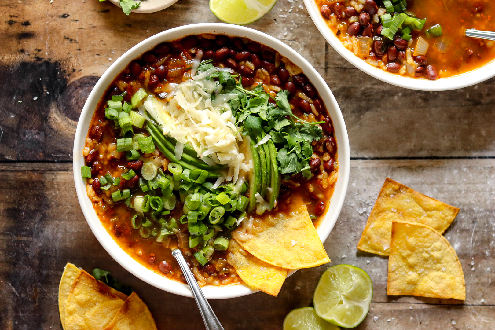 salsa verde black bean tortilla soup