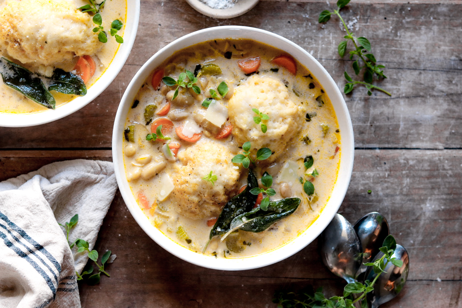 creamy parmesan veggies and dumplings