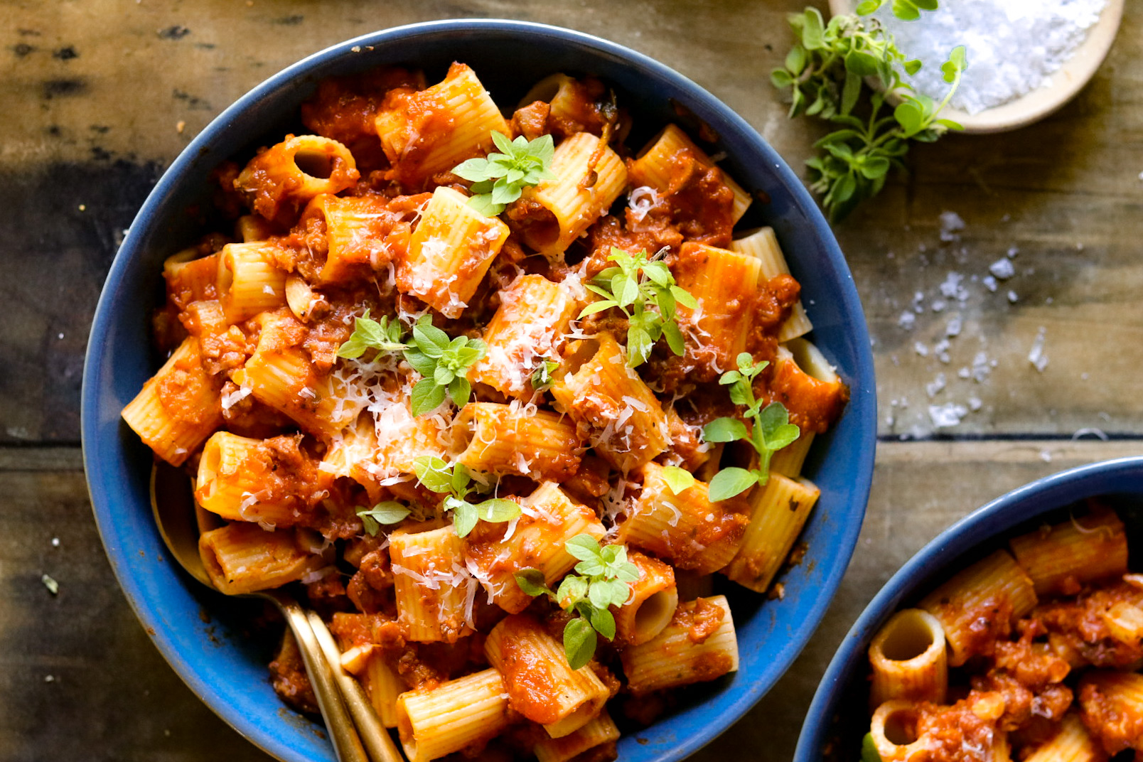 weeknight pesto pasta bolognese