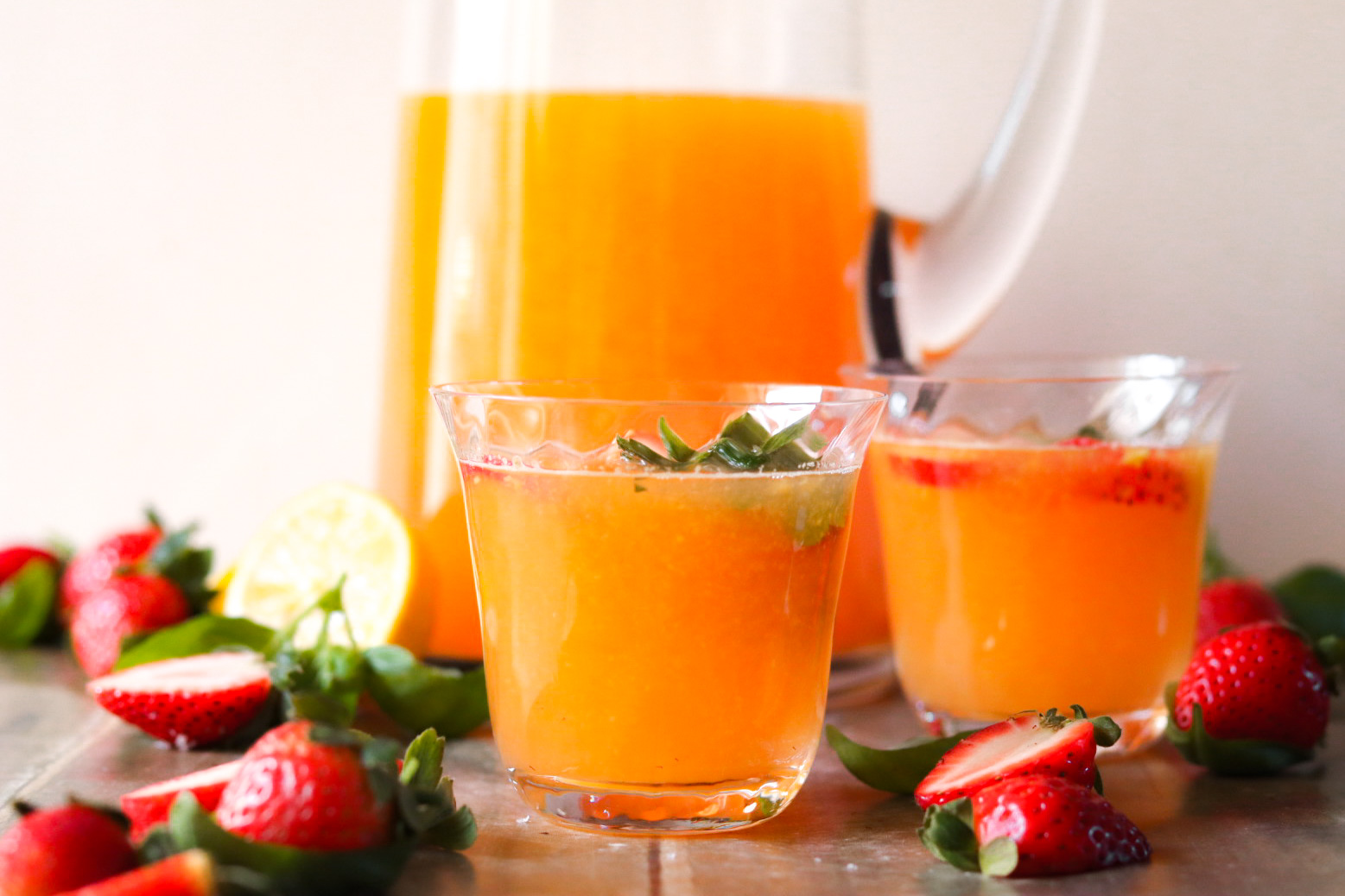 fresh strawberry mango lemonade