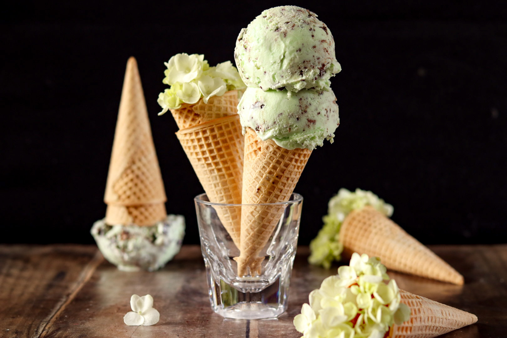 no churn mint chip ice cream