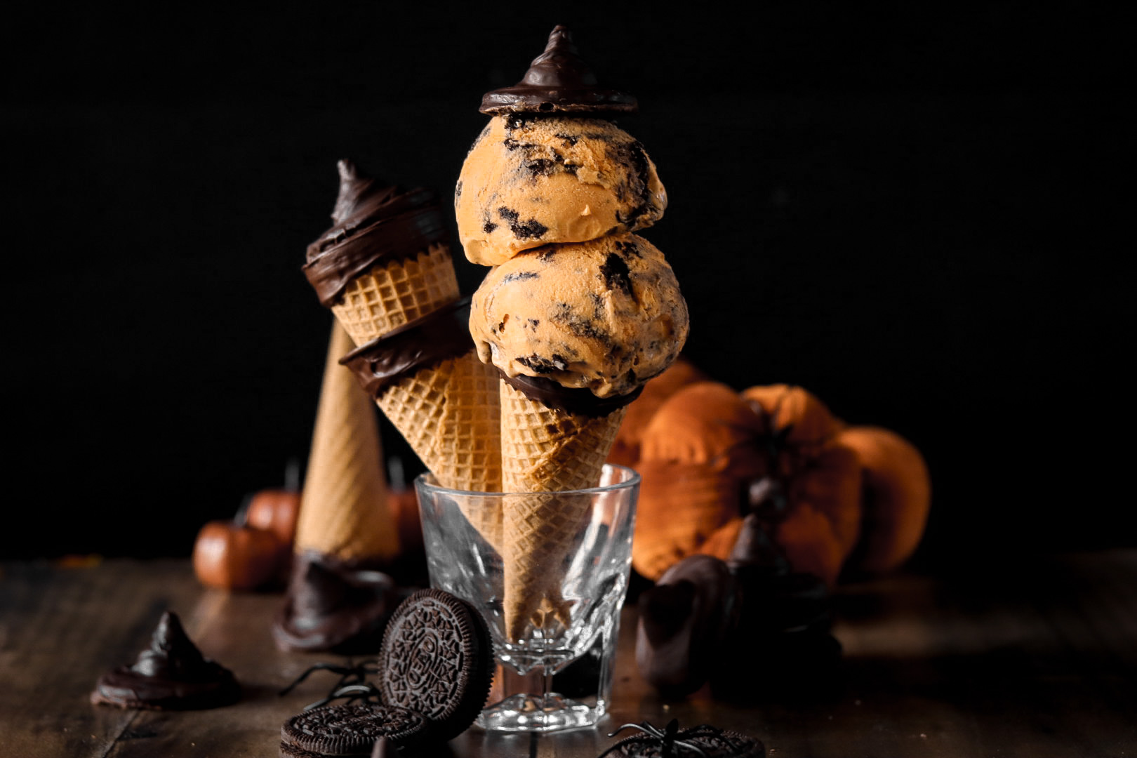 no churn pumpkin king oreo ice cream